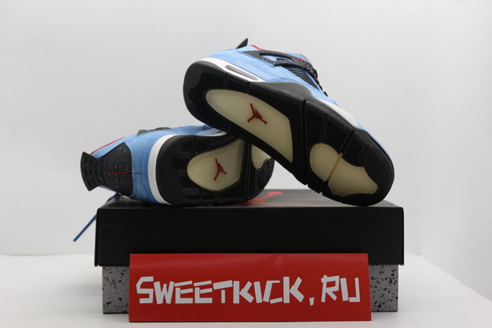 travis scott x air jordan 4 “houston oilers”  university blue 308497-406