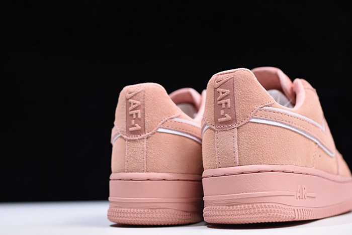 nike air force 1 07 suede women lifestyle shoe pink aa1117-601