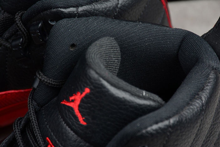 air jordan 12 "flu game" black/varsity red mens 130690-002