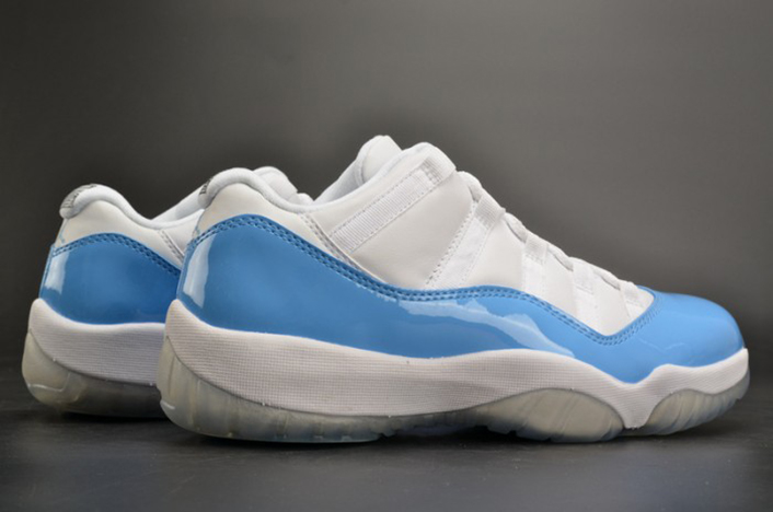 air jordan 11 retro low "carolina 2017 release" mens 528895-106