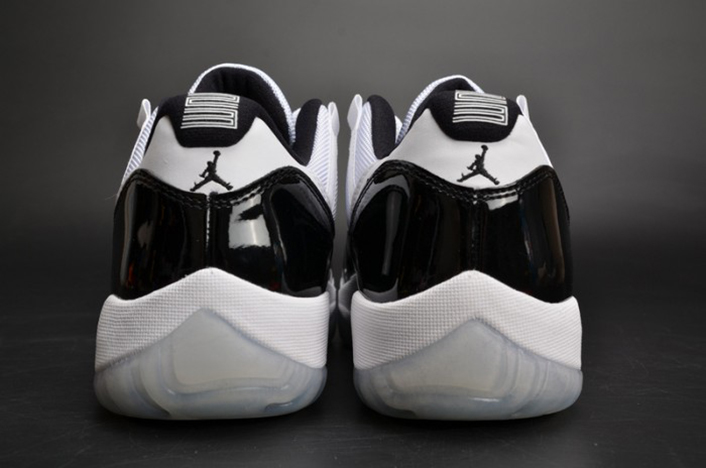 air jordan 11 retro low "concord" black/ white mens 528895-153